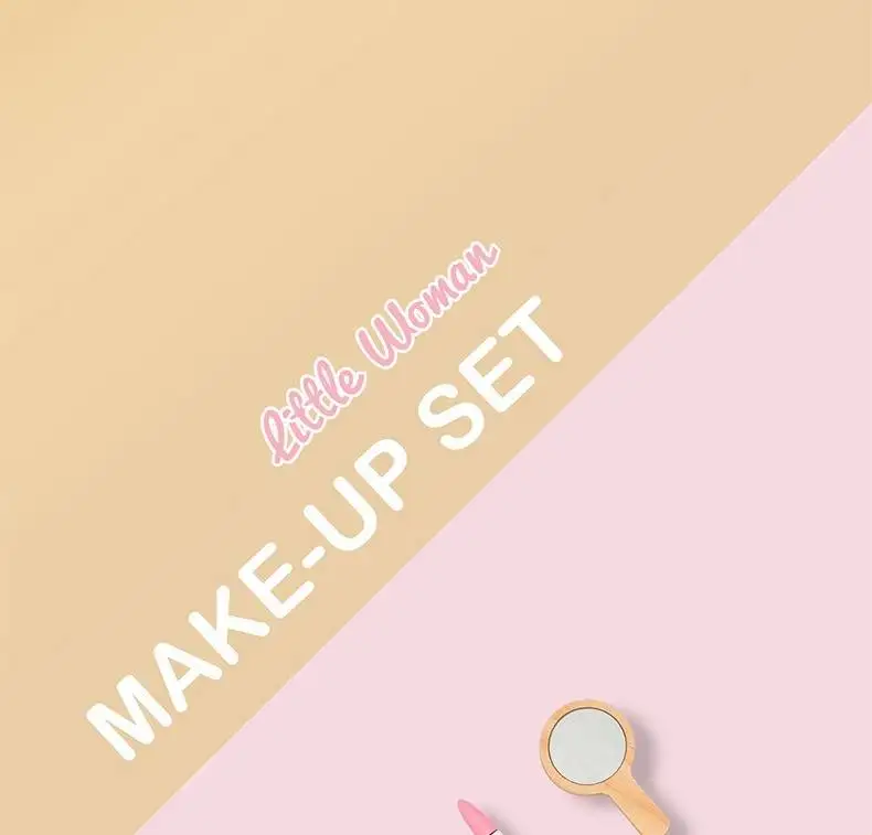 Giochi di finzione in legno Giocattoli per il trucco Simulazione Set di cosmetici Ragazze Giocano a parrucchiere Simulazione Make Up Giocattoli in età prescolare