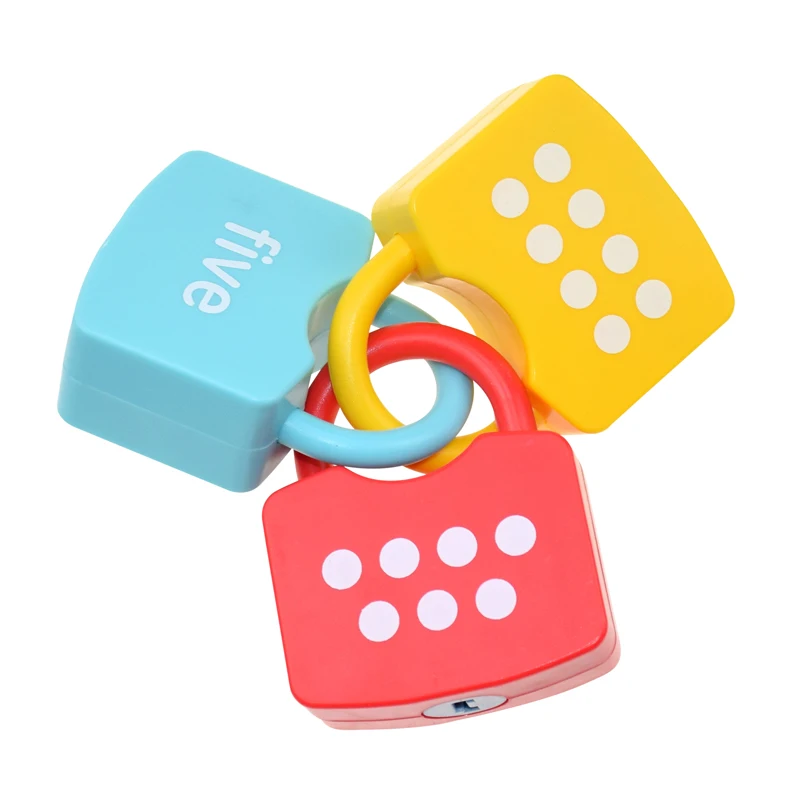 10PCS Per Bambini Alfabeto Blocco Chiave Giocattolo Set Serrature Per Auto Montessori Educativo Numero Corrispondenza Homeschool Matematica Giocattoli Del Bambino Parola Cognizione