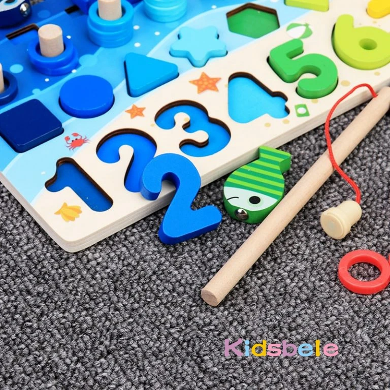 Bambini Montessori Matematica Giocattoli Per I Più Piccoli Educativi Puzzle Di Legno Giocattoli Da Pesca Conteggio Numero Forma Corrispondenza Selezionatore Giochi Giocattolo Da Tavolo