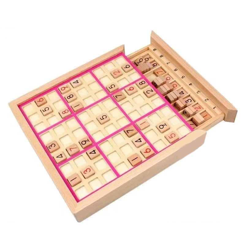 Sudoku Crosswords Montessori Cifre educative in legno Giochi logici di inferenza Quadrato latino Puzzle di matematica Numero Luogo Giochi Giocattoli