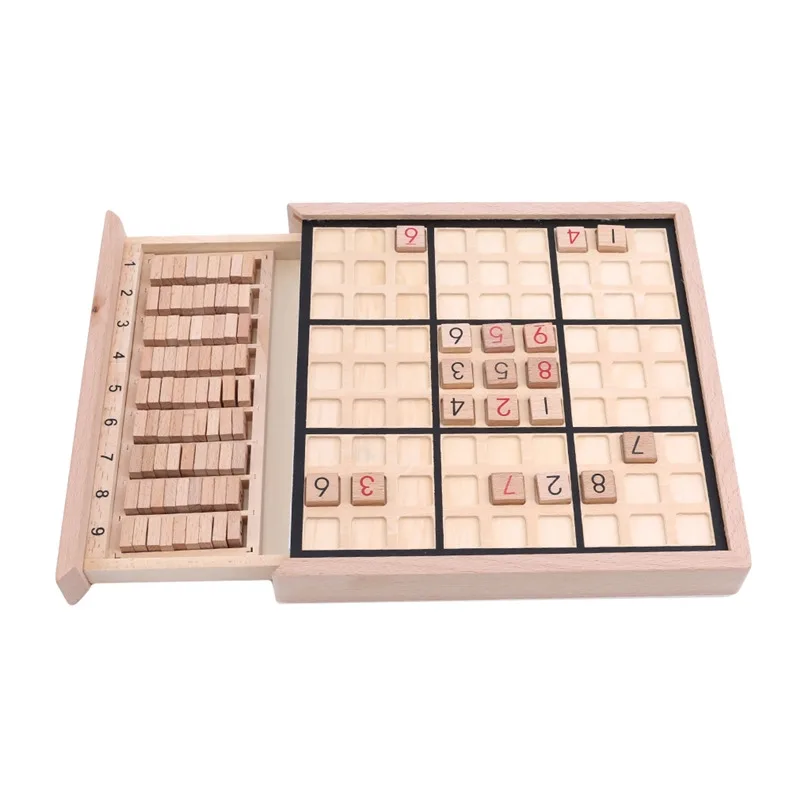 Sudoku Crosswords Montessori Cifre educative in legno Giochi logici di inferenza Quadrato latino Puzzle di matematica Numero Luogo Giochi Giocattoli