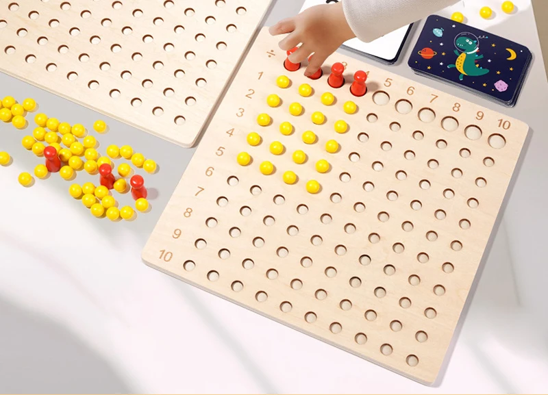 Montessori 99 Tabellone di moltiplicazione Matematica Sussidi didattici Tabellone di moltiplicazione e divisione Educazione precoce Puzzle per bambini Giocattoli