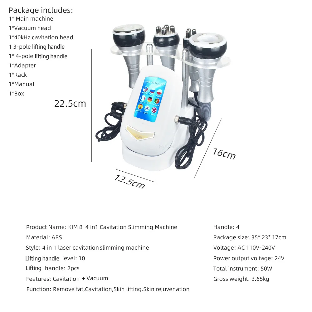 4 IN 140K Cavitazione Ultrasuoni Corpo Macchina Dimagrante Dispositivo di Bellezza Massaggiatore Facciale Pelle Stringere Viso Lifting Aspirazione del Vuoto 4 IN 140K Cavitazione Ultrasuoni Corpo Macchina Dimagrante Dispositivo di Bellezza Massaggiatore Facciale Pelle Stringere Viso Lifting Aspirazione del Vuoto