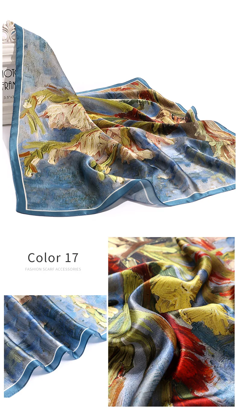 Sciarpa di seta naturale al 100% per le donne stampa fazzoletto da collo quadrato in seta Echarpe Femme sciarpa per la testa sciarpa per capelli in pura seta Bandana 65x65cm Sciarpa di seta naturale al 100% per le donne stampa fazzoletto da collo quadrato in seta Echarpe Femme sciarpa per la testa sciarpa per capelli in pura seta Bandana 65x65cm