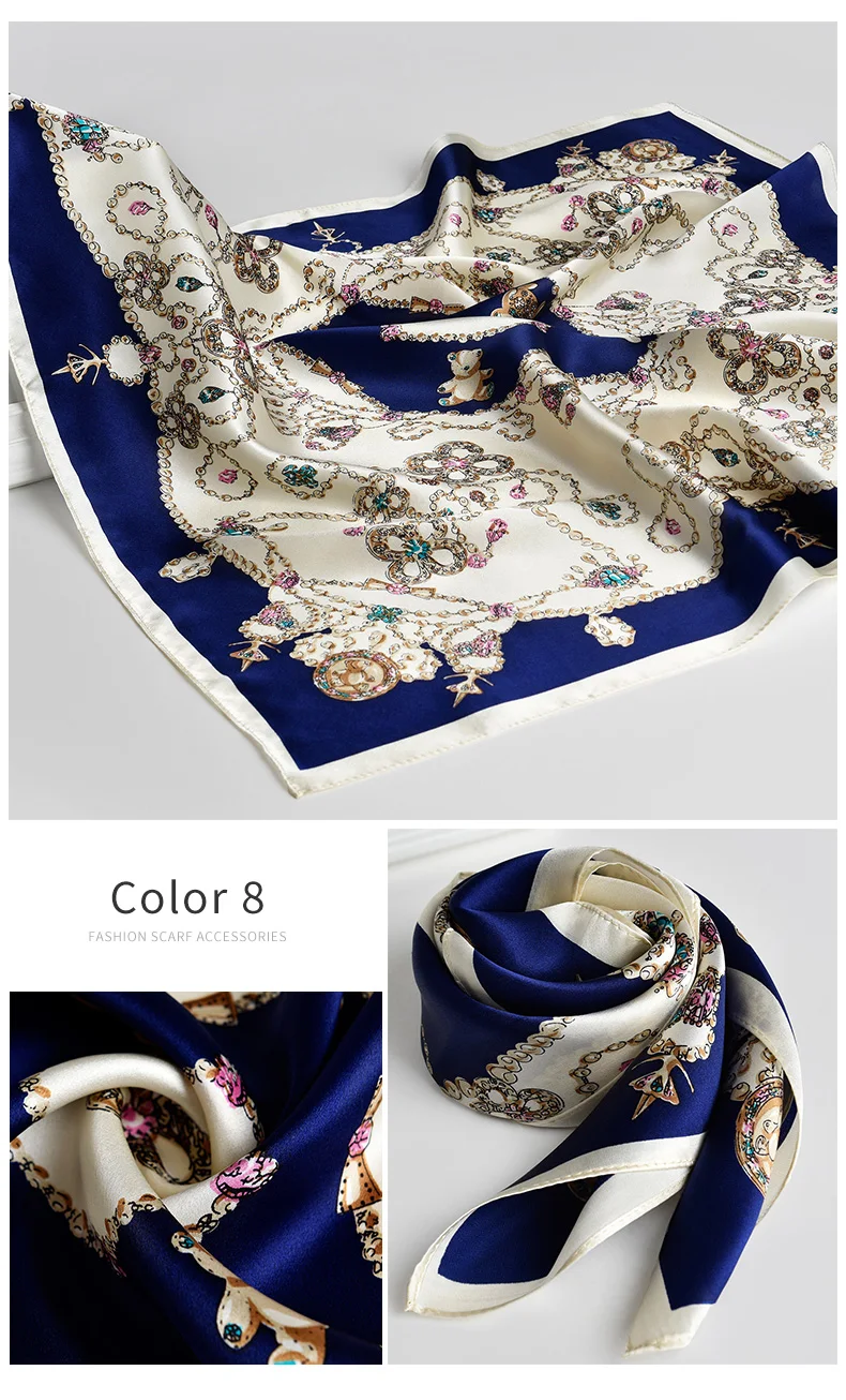 Sciarpa di seta naturale al 100% per le donne stampa fazzoletto da collo quadrato in seta Echarpe Femme sciarpa per la testa sciarpa per capelli in pura seta Bandana 65x65cm Sciarpa di seta naturale al 100% per le donne stampa fazzoletto da collo quadrato in seta Echarpe Femme sciarpa per la testa sciarpa per capelli in pura seta Bandana 65x65cm