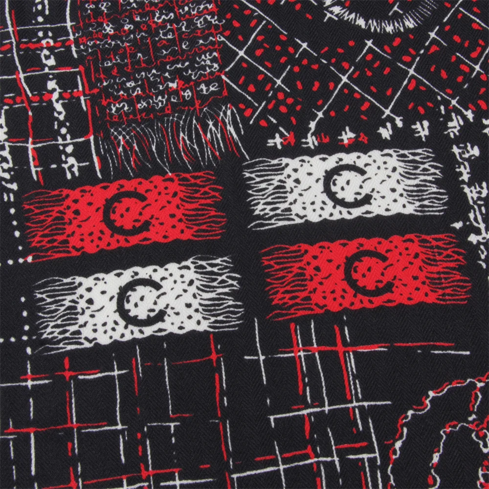 POBING 30% seta 70% sciarpa di cashmere donna lettere arrotolate a mano sciarpe quadrate avvolge bandana grandi hijab foulard femminile 135 cm