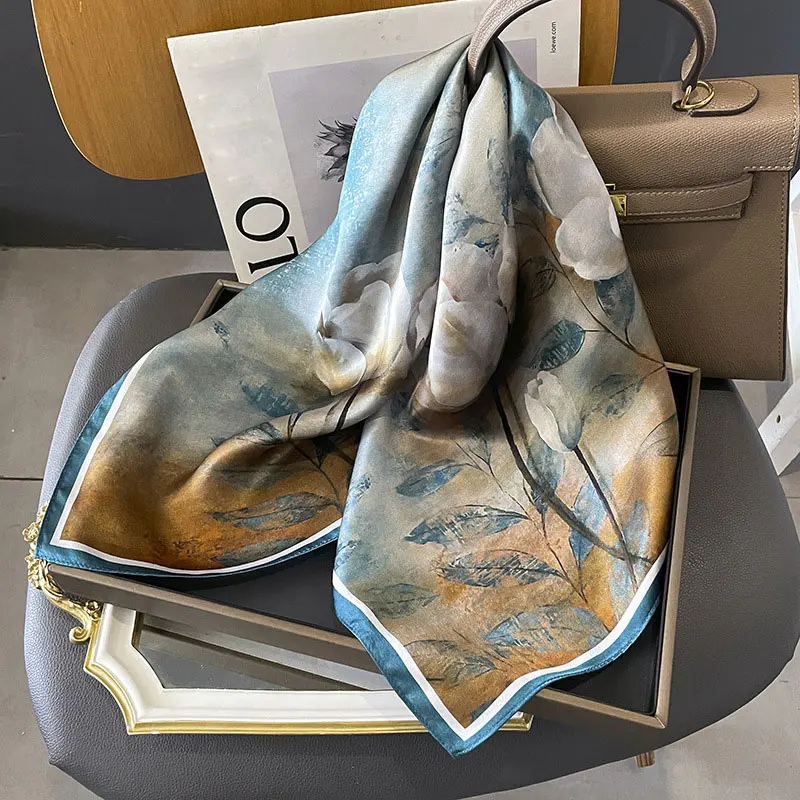 Sciarpa quadrata in seta naturale al 100% Fascia per capelli da donna Foulard Sciarpe Bandana di alta qualità Fazzoletto da collo femminile Fazzoletto da collo Scialle avvolgente Sciarpa quadrata in seta naturale al 100% Fascia per capelli da donna Foulard Sciarpe Bandana di alta qualità Fazzoletto da collo femminile Fazzoletto da collo Scialle avvolgente