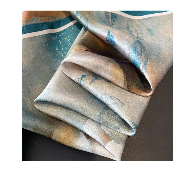 Sciarpa quadrata in seta naturale al 100% Fascia per capelli da donna Foulard Sciarpe Bandana di alta qualità Fazzoletto da collo femminile Fazzoletto da collo Scialle avvolgente Sciarpa quadrata in seta naturale al 100% Fascia per capelli da donna Foulard Sciarpe Bandana di alta qualità Fazzoletto da collo femminile Fazzoletto da collo Scialle avvolgente