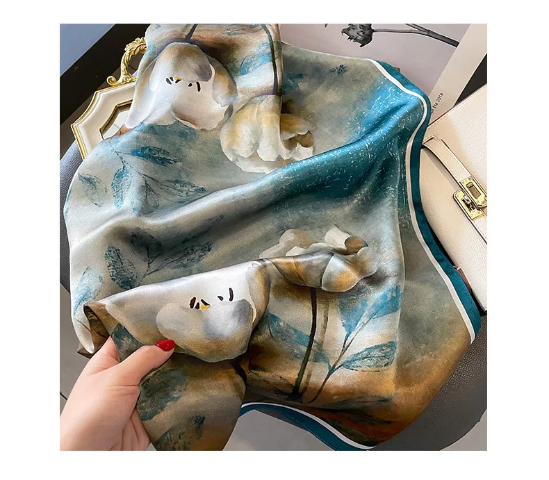 Sciarpa quadrata in seta naturale al 100% Fascia per capelli da donna Foulard Sciarpe Bandana di alta qualità Fazzoletto da collo femminile Fazzoletto da collo Scialle avvolgente Sciarpa quadrata in seta naturale al 100% Fascia per capelli da donna Foulard Sciarpe Bandana di alta qualità Fazzoletto da collo femminile Fazzoletto da collo Scialle avvolgente