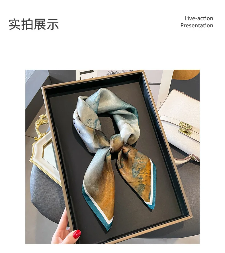 Sciarpa quadrata in seta naturale al 100% Fascia per capelli da donna Foulard Sciarpe Bandana di alta qualità Fazzoletto da collo femminile Fazzoletto da collo Scialle avvolgente Sciarpa quadrata in seta naturale al 100% Fascia per capelli da donna Foulard Sciarpe Bandana di alta qualità Fazzoletto da collo femminile Fazzoletto da collo Scialle avvolgente