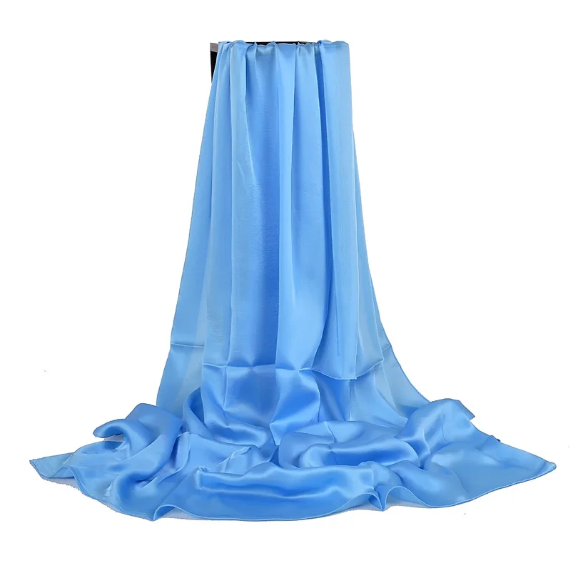 [BYSIFA] Sciarpa di seta cinese Inverno Donna Sciarpa lunga in raso Scialle di lusso Vino rosso Sciarpe Semplice musulmano Sciarpa semplice 180 * 90 cm