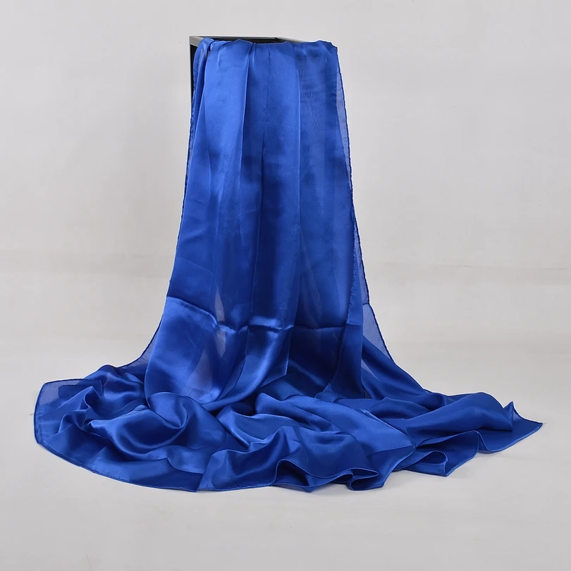 [BYSIFA] Sciarpa di seta cinese Inverno Donna Sciarpa lunga in raso Scialle di lusso Vino rosso Sciarpe Semplice musulmano Sciarpa semplice 180 * 90 cm