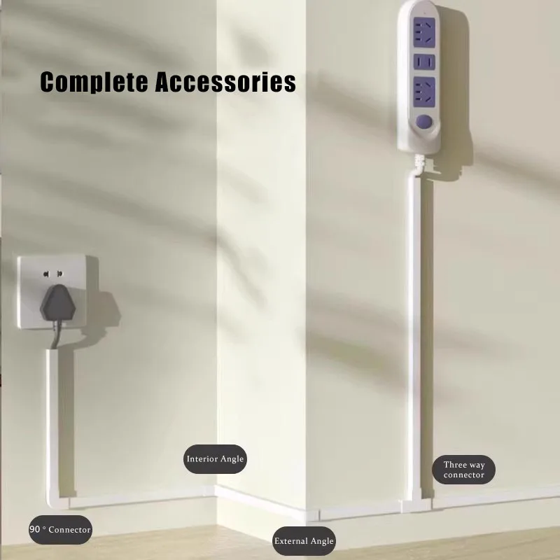 50/100 centimetri Cavi Coperture Cavo Hider TV Gestione dei cavi Coperture Cavi Condotti di cablaggio PVC Trunking Canale Manicotti per cavi supporto