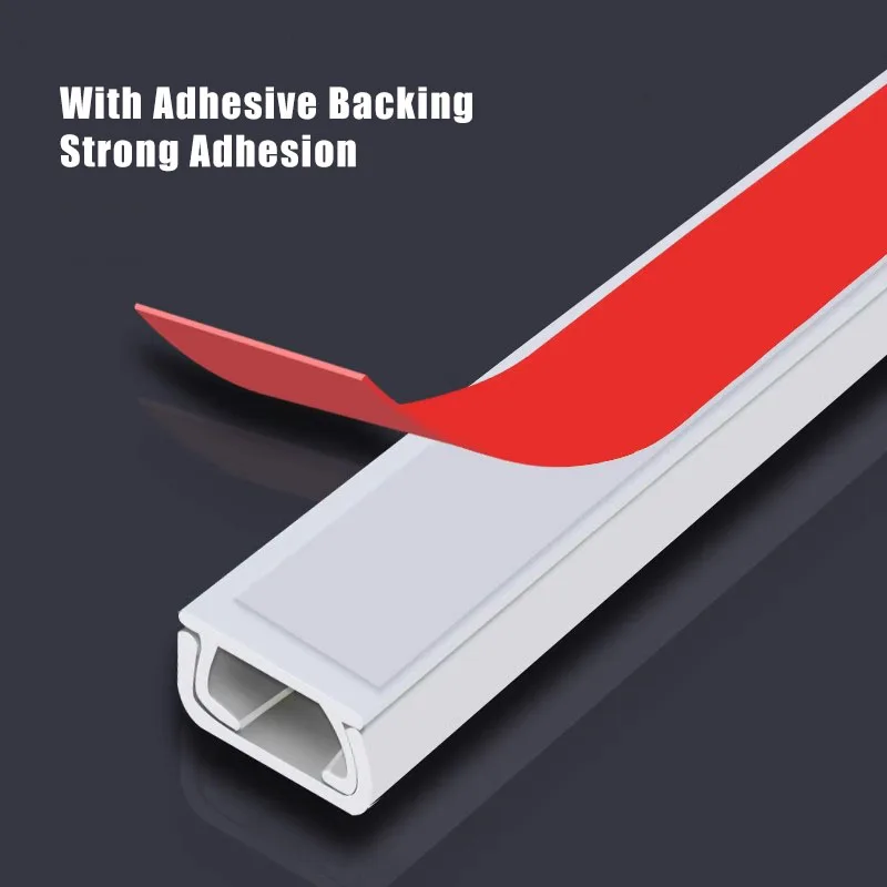 50/100 centimetri Cavi Coperture Cavo Hider TV Gestione dei cavi Coperture Cavi Condotti di cablaggio PVC Trunking Canale Manicotti per cavi supporto