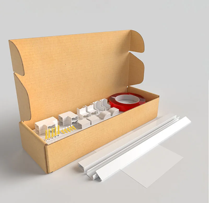 50/100 centimetri Cavi Coperture Cavo Hider TV Gestione dei cavi Coperture Cavi Condotti di cablaggio PVC Trunking Canale Manicotti per cavi supporto