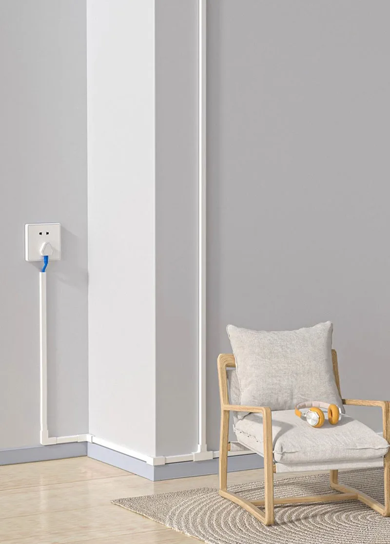 50/100 centimetri Cavi Coperture Cavo Hider TV Gestione dei cavi Coperture Cavi Condotti di cablaggio PVC Trunking Canale Manicotti per cavi supporto