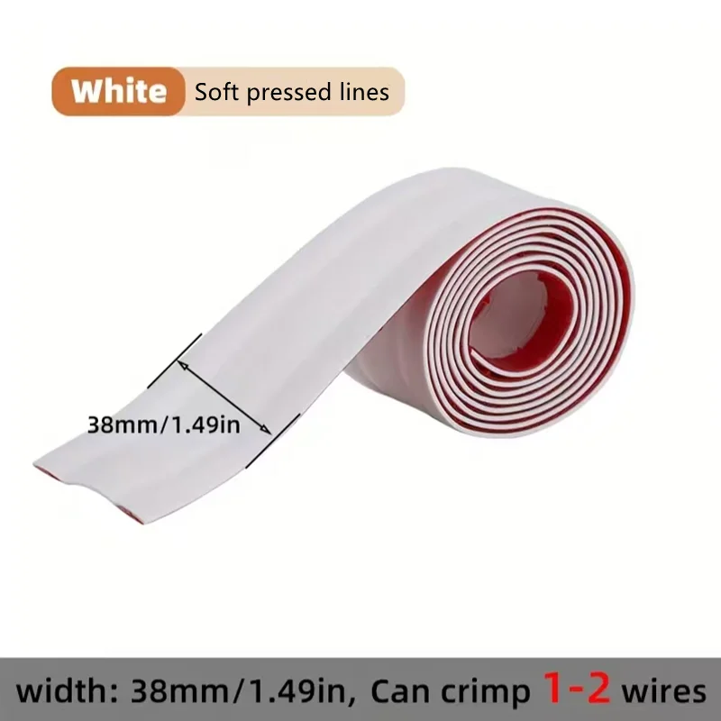 Cavo elettrico autoadesivo da 15 m Slot decorativo PVC Impermeabile a prova di muffa Linea da parete Accessori per cablaggio per la gestione dei cavi da corsa