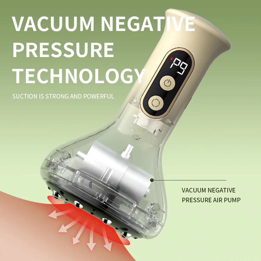 Massaggiatore raschiante ricaricabile Vibrazione Impacco caldo Spazzola meridiana Modellamento del corpo Disintossicazione linfatica Dragaggio Bruciare i grassi