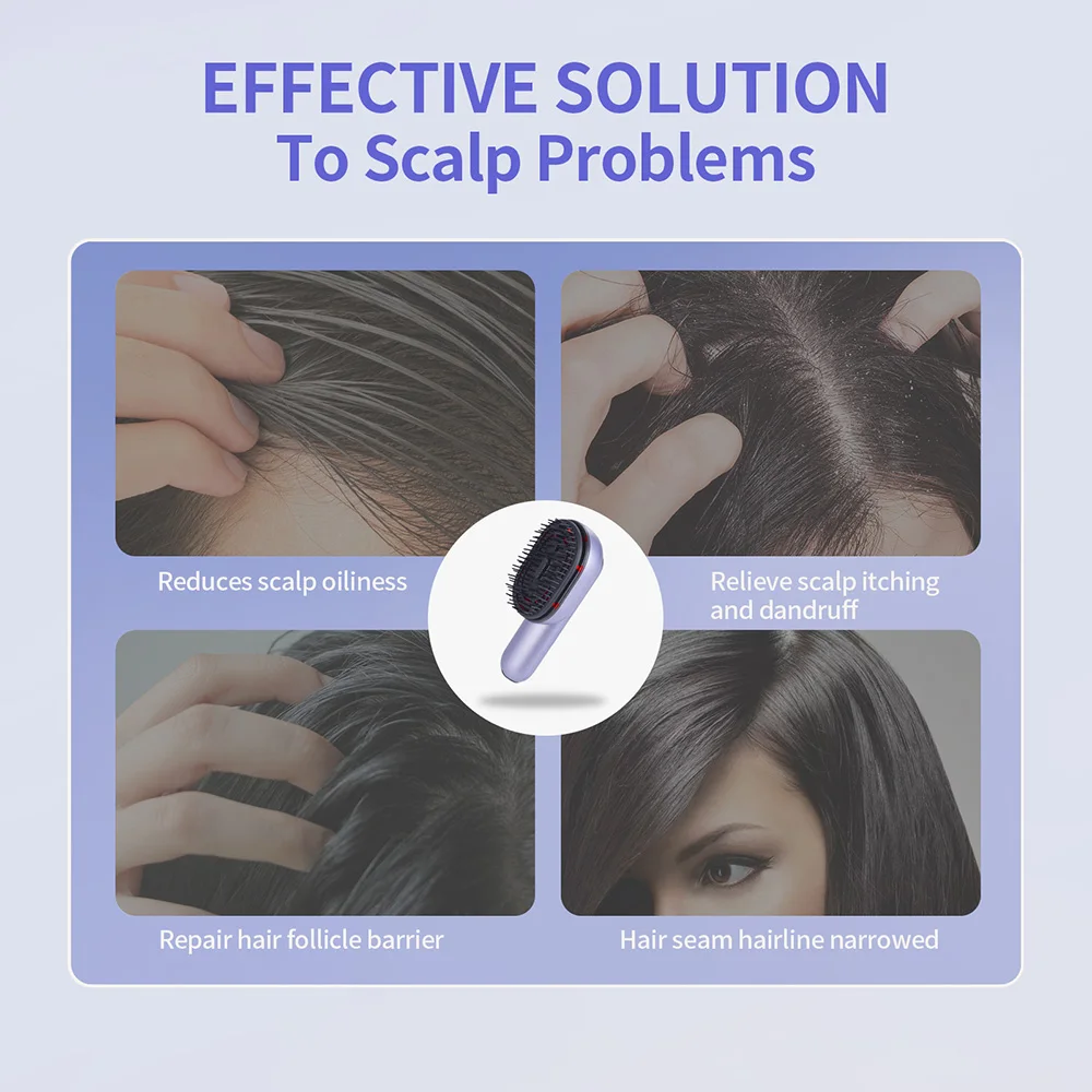 Cura dei capelli Spray Massaggio Pettine Vibrazione Massaggio del cuoio capelluto Spazzola per capelli Testa Massaggiatore Spruzzatore per capelli Spazzola atomizzatrice Applicatore di olio per capelli