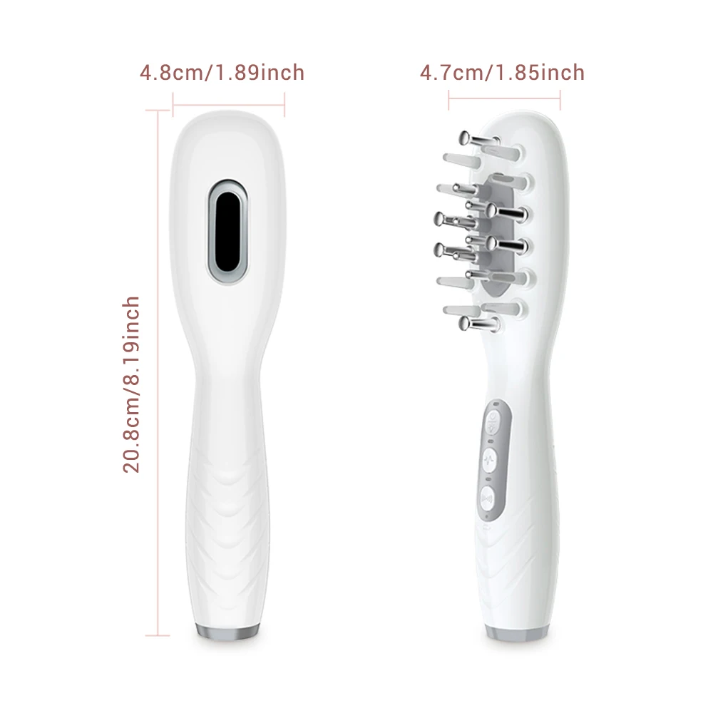 Pettine elettrico per la crescita dei capelli Applicatore di olio Rosso Blu LED Vibrazione Testa Spazzola per massaggio Pettine EMS Stimola il cuoio capelluto Anti-perdita di capelli Pettine elettrico per la crescita dei capelli Applicatore di olio Rosso Blu LED Vibrazione Testa Spazzola per massaggio Pettine EMS Stimola il cuoio capelluto Anti-perdita di capelli