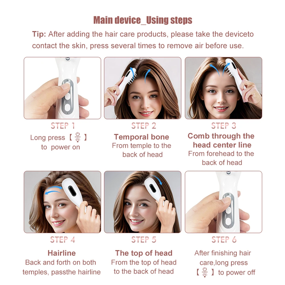 Pettine elettrico per la crescita dei capelli Applicatore di olio Rosso Blu LED Vibrazione Testa Spazzola per massaggio Pettine EMS Stimola il cuoio capelluto Anti-perdita di capelli Pettine elettrico per la crescita dei capelli Applicatore di olio Rosso Blu LED Vibrazione Testa Spazzola per massaggio Pettine EMS Stimola il cuoio capelluto Anti-perdita di capelli