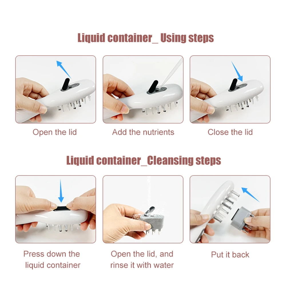 Pettine elettrico per la crescita dei capelli Applicatore di olio Rosso Blu LED Vibrazione Testa Spazzola per massaggio Pettine EMS Stimola il cuoio capelluto Anti-perdita di capelli Pettine elettrico per la crescita dei capelli Applicatore di olio Rosso Blu LED Vibrazione Testa Spazzola per massaggio Pettine EMS Stimola il cuoio capelluto Anti-perdita di capelli