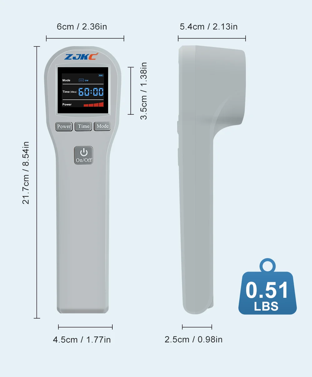 ZJKC Dispositivo professionale per terapia laser fredda per fisioterapia antidolore per lesioni alle ferite di cani e gatti da compagnia 650nm 808nm Palmare domestico