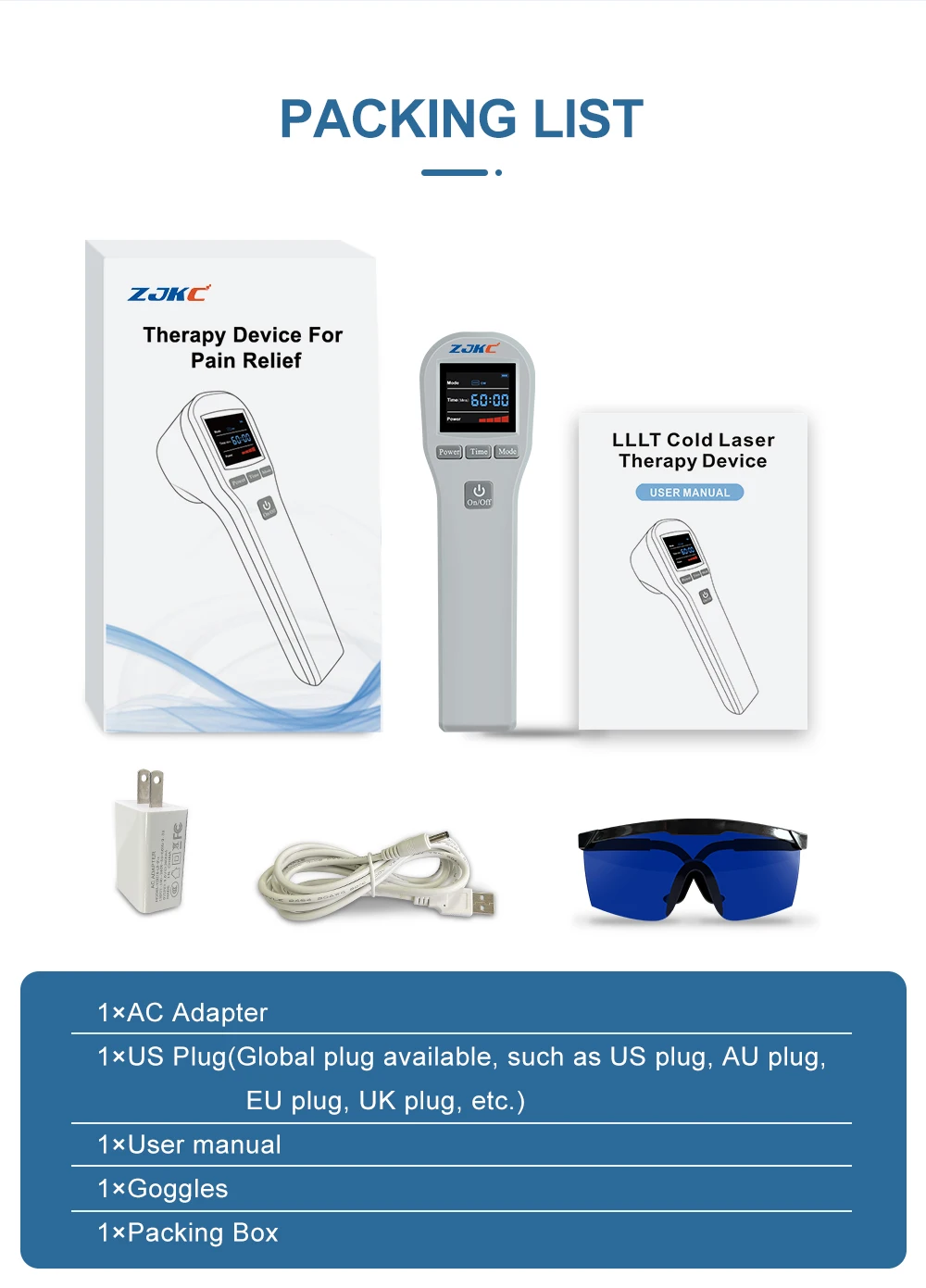 ZJKC Dispositivo professionale per terapia laser fredda per fisioterapia antidolore per lesioni alle ferite di cani e gatti da compagnia 650nm 808nm Palmare domestico