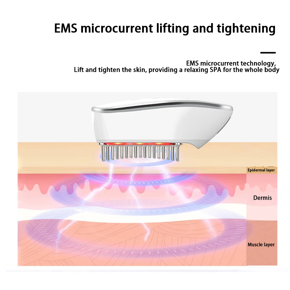 Pettine per la cura dei capelli micro elettrico EMS, pettine per massaggio meridiano multifunzione, spazzola per massaggio dei capelli ricaricabile tramite USB