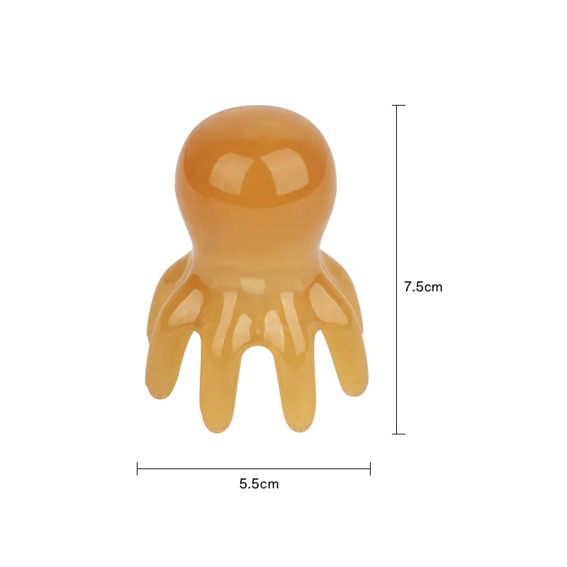 Pettine Massaggiante a Forma di Polpo con Testa in Resina, Spazzola per Massaggio del Cuoio Capelluto, Pettine per Agopuntura e Gua Sha per Alleviare la Fatica Pettine Massaggiante a Forma di Polpo con Testa in Resina, Spazzola per Massaggio del Cuoio Capelluto, Pettine per Agopuntura e Gua Sha per Alleviare la Fatica
