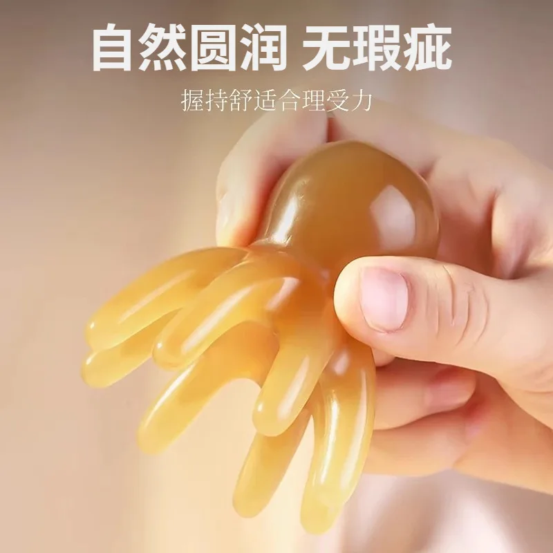 Pettine Massaggiante a Forma di Polpo con Testa in Resina, Spazzola per Massaggio del Cuoio Capelluto, Pettine per Agopuntura e Gua Sha per Alleviare la Fatica Pettine Massaggiante a Forma di Polpo con Testa in Resina, Spazzola per Massaggio del Cuoio Capelluto, Pettine per Agopuntura e Gua Sha per Alleviare la Fatica