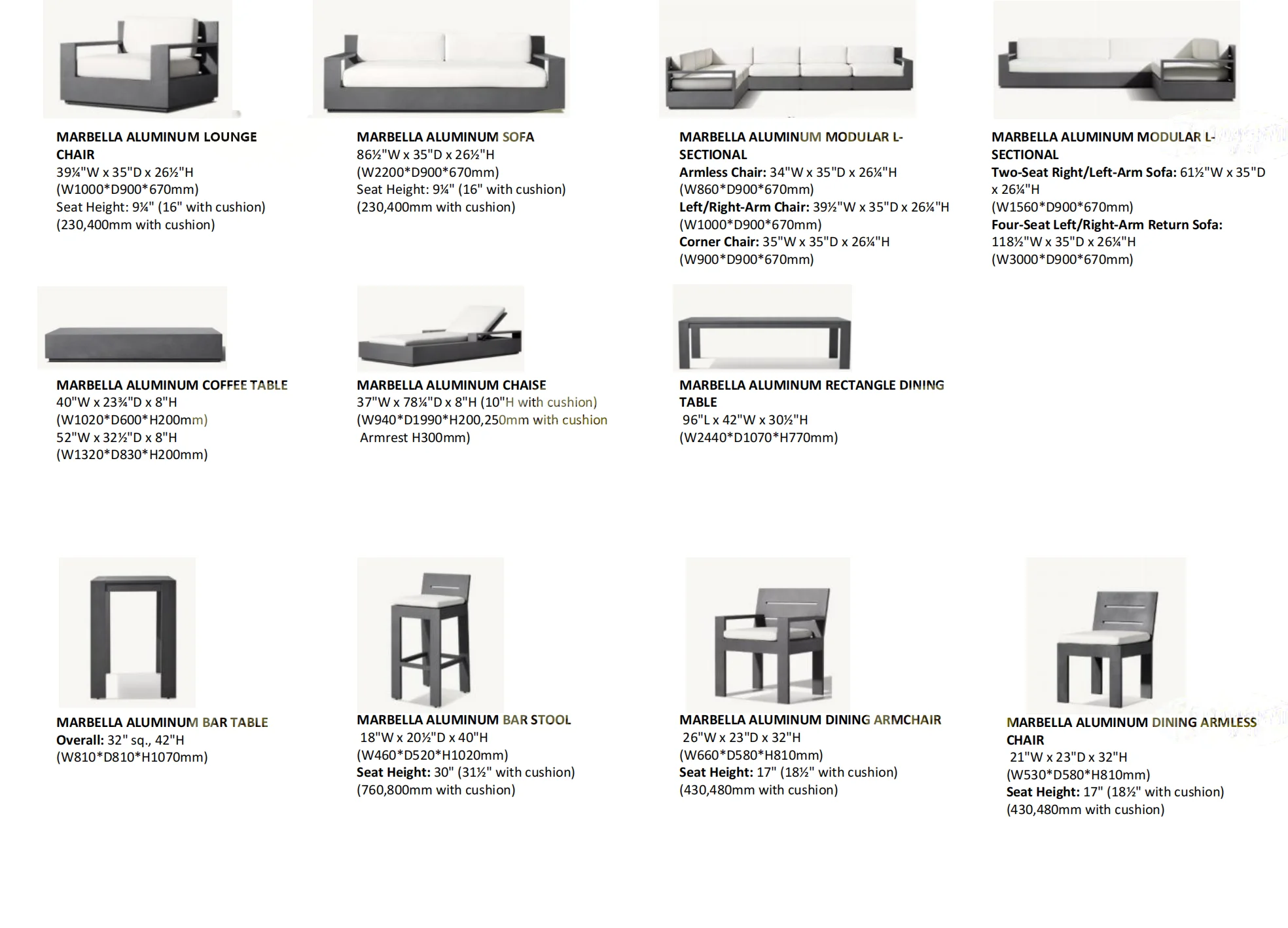 Mobili da giardino in alluminio Comodi cuscini imbottiti spessi Set di divani in stile ad asciugatura rapida per giardino, soggiorno, cortile
