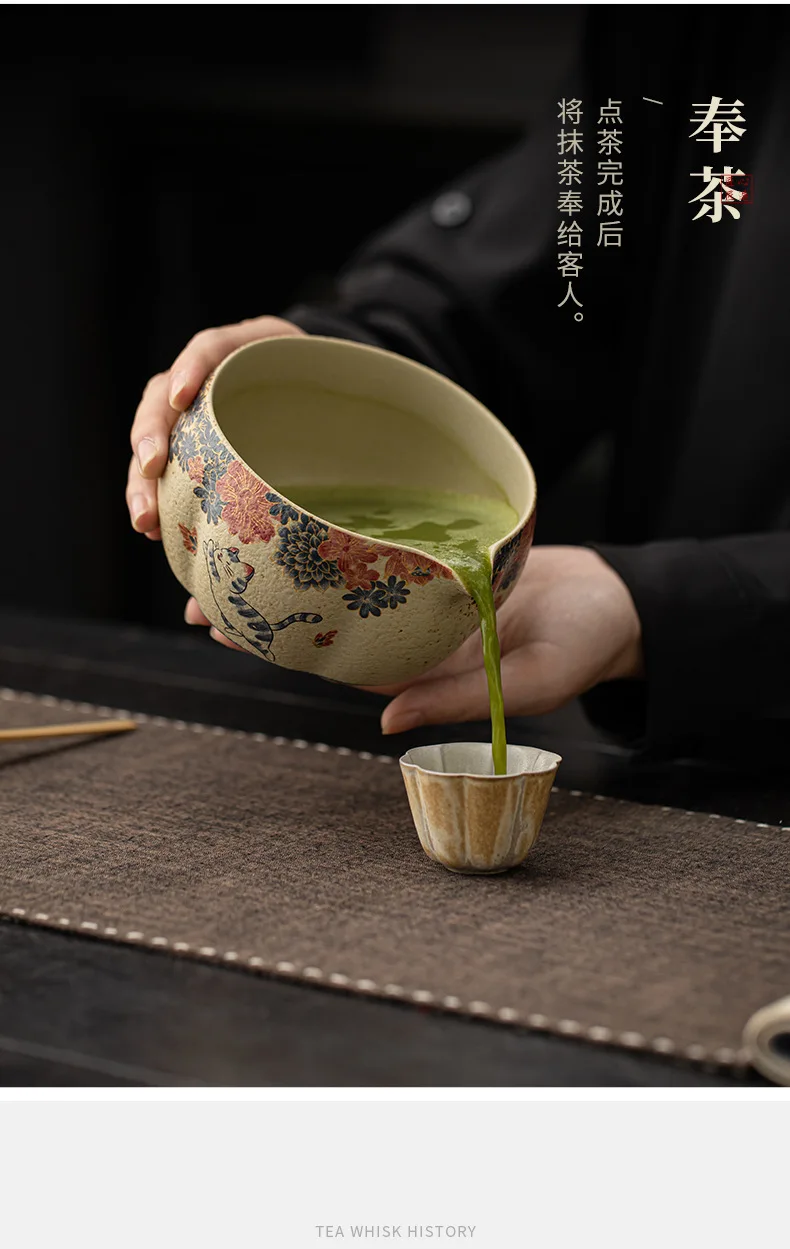 2-8PCS Selo giapponese rosso Matcha Set da realizzare Pennello Matcha in bambù Squisita scatola di ciotola Matcha con frusta Sunture strumenti per il tè Regali