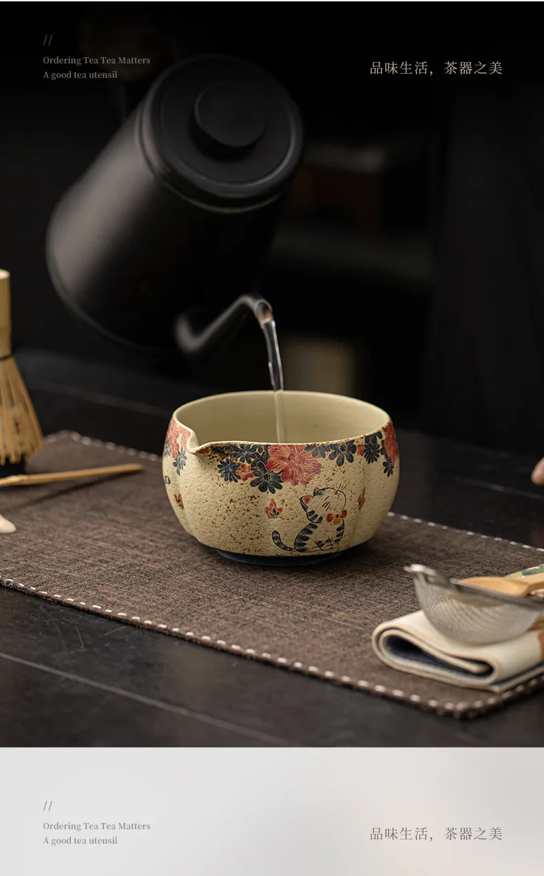 2-8PCS Selo giapponese rosso Matcha Set da realizzare Pennello Matcha in bambù Squisita scatola di ciotola Matcha con frusta Sunture strumenti per il tè Regali