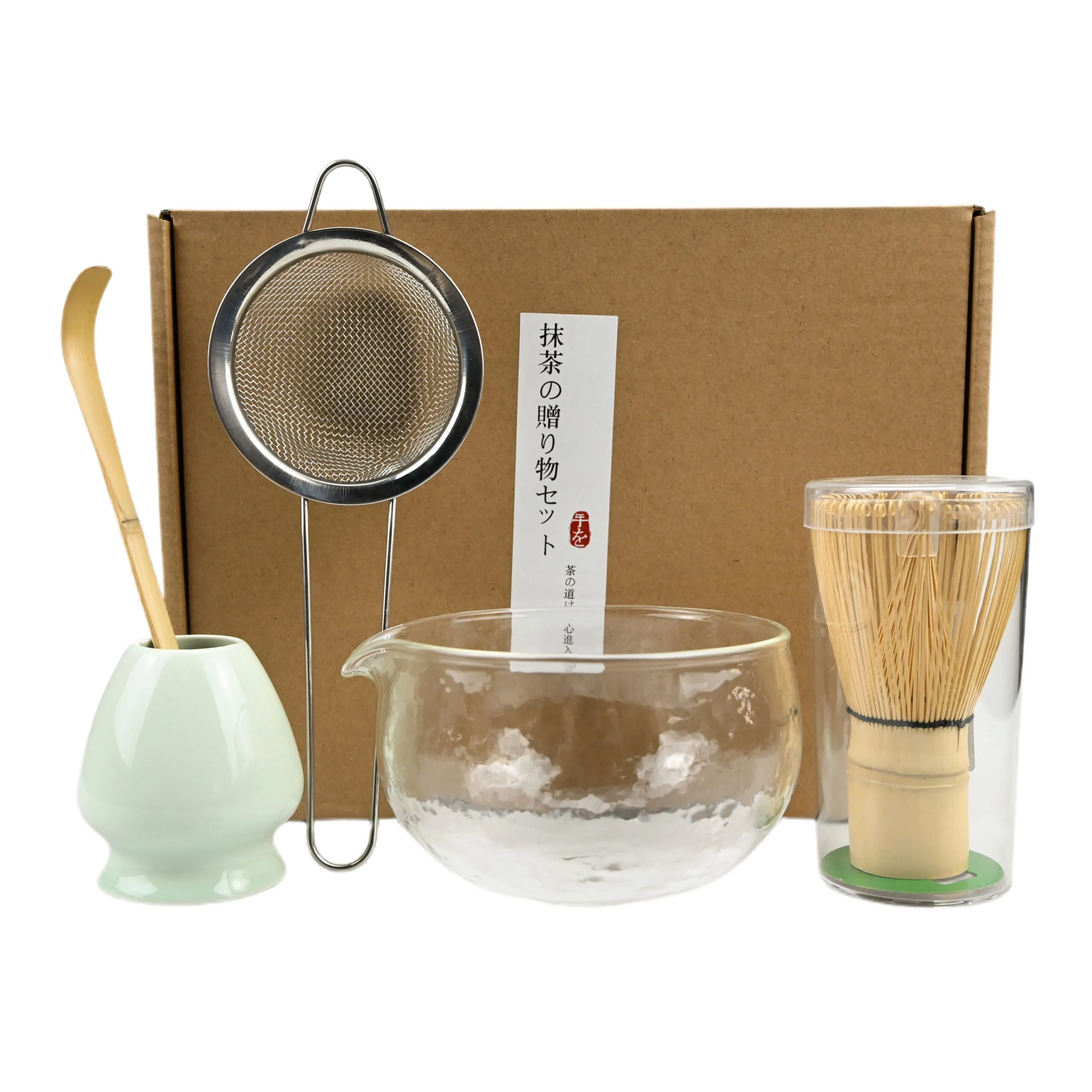 1 pz/5 pz/set ciotola Matcha in stile giapponese, cucchiaio, frusta per il tè, setaccio a rete, regalo perfetto per la cerimonia, decorazione tradizionale