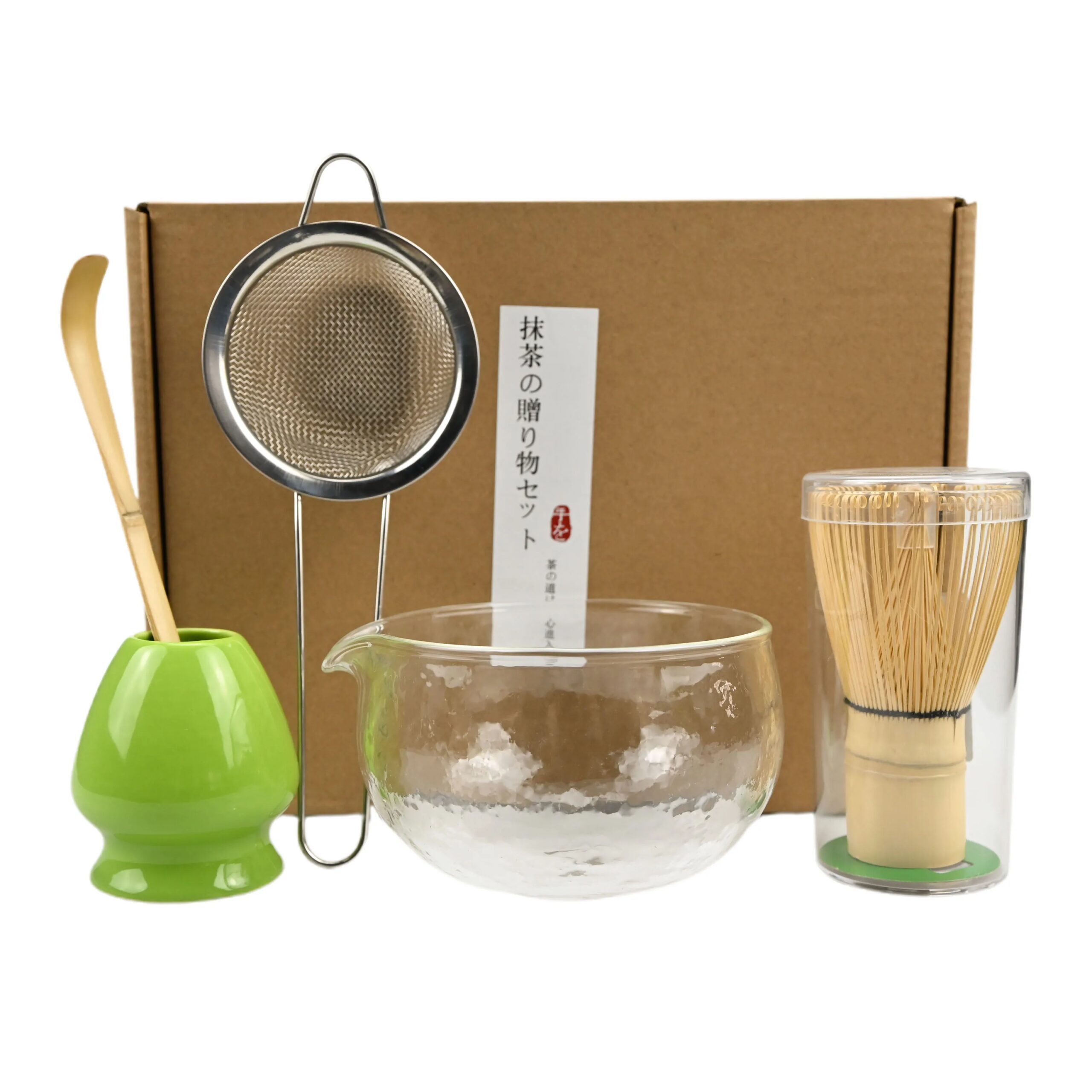 1 pz/5 pz/set ciotola Matcha in stile giapponese, cucchiaio, frusta per il tè, setaccio a rete, regalo perfetto per la cerimonia, decorazione tradizionale