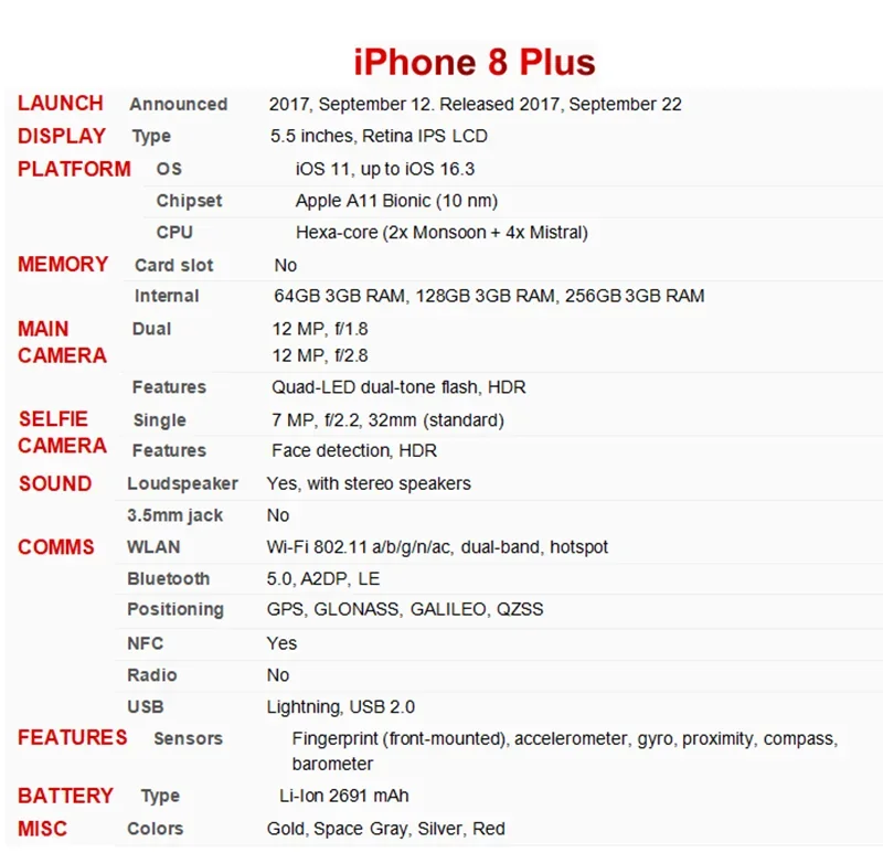 Telefono originale iPhone 8 4.7