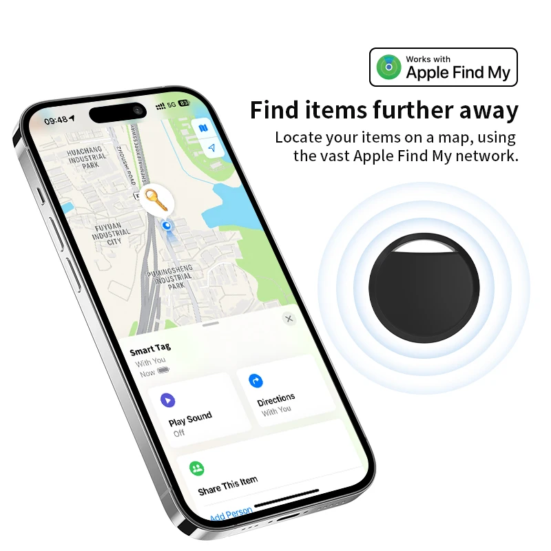 1 / 2 / 4 pezzi Localizzatore anti-perdita Smart Tag per Apple Trova la mia app IOS Localizzatore GPS Bluetooth per bagagli Bambino IOS MFi Key Finder