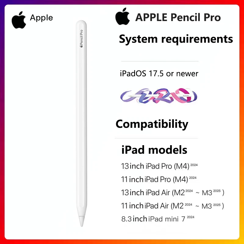 Per penne stilo USB-C originali Apple Pencil Pro 1st 2nd con ricarica magnetica per iPad air M2 M4 Pro mini iOS Tablet Touch Penne