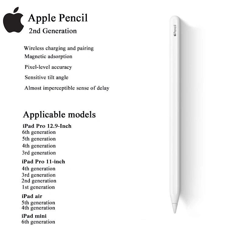 Per penne stilo USB-C originali Apple Pencil Pro 1st 2nd con ricarica magnetica per iPad air M2 M4 Pro mini iOS Tablet Touch Penne