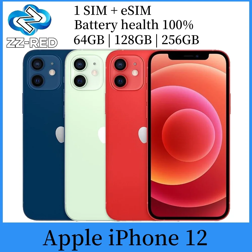Apple iPhone 12 64GB/128GB/256GB ROM 6.1 "OLED RAM originale 4GB A14 IOS Face ID NFC sbloccato 5G cellulare iPhone12 Smartphone