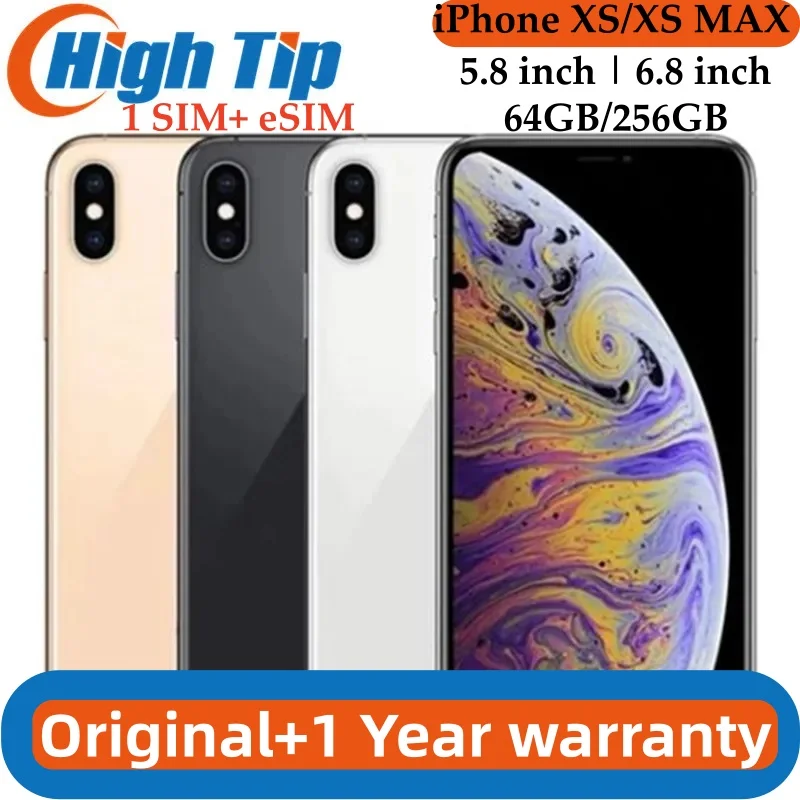 Apple iPhone XS 5.8"/XS MAX 6.5" RAM 4 GB ROM 64 GB/256 GB/512 GB Smartphone Hexa Core IOS A12 Bionic NFC LTE 4G Telefono usato sbloccato