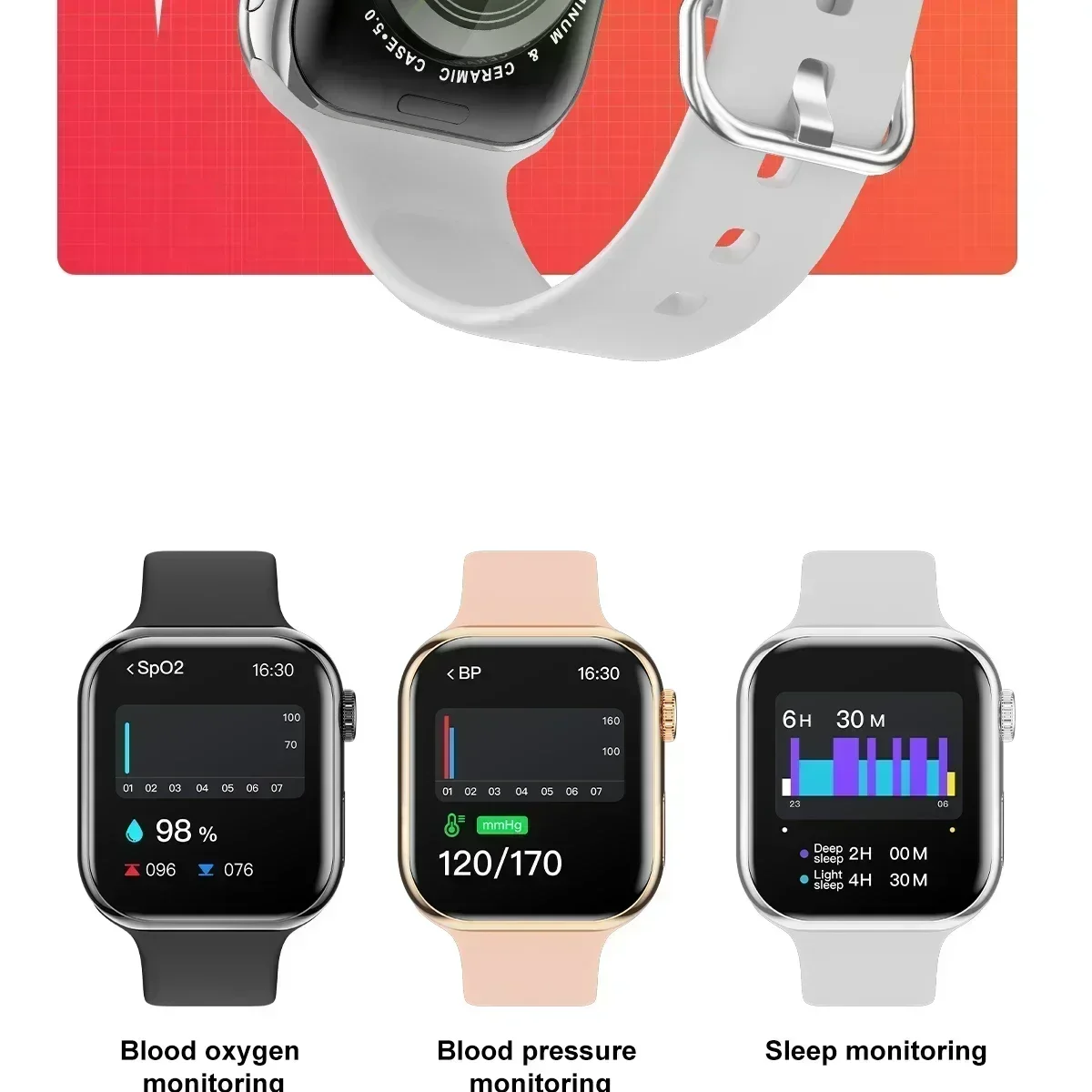 Nuovo Smartwatch 10 per Uomo con Misurazione Temperatura Corporea, Chiamate BT, NFC, Display Always-on, GPS, Orologio Sportivo per Donna, Compatibile con Apple e Android