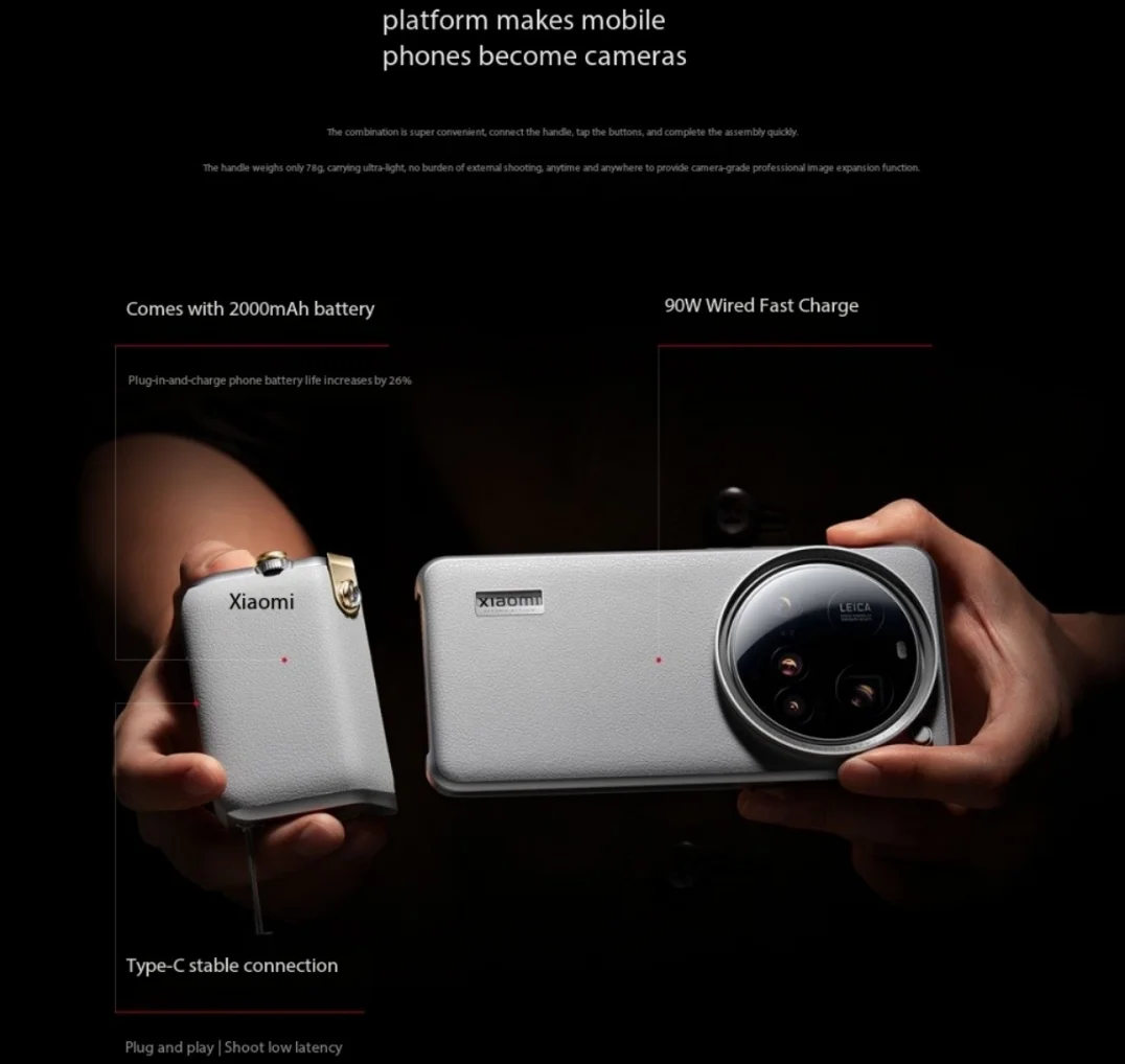 Set fotografico ultra professionale originale Xiaomi 15 Kit custodia per fotocamera in pelle senza fili per Xiaomi 15Ultra