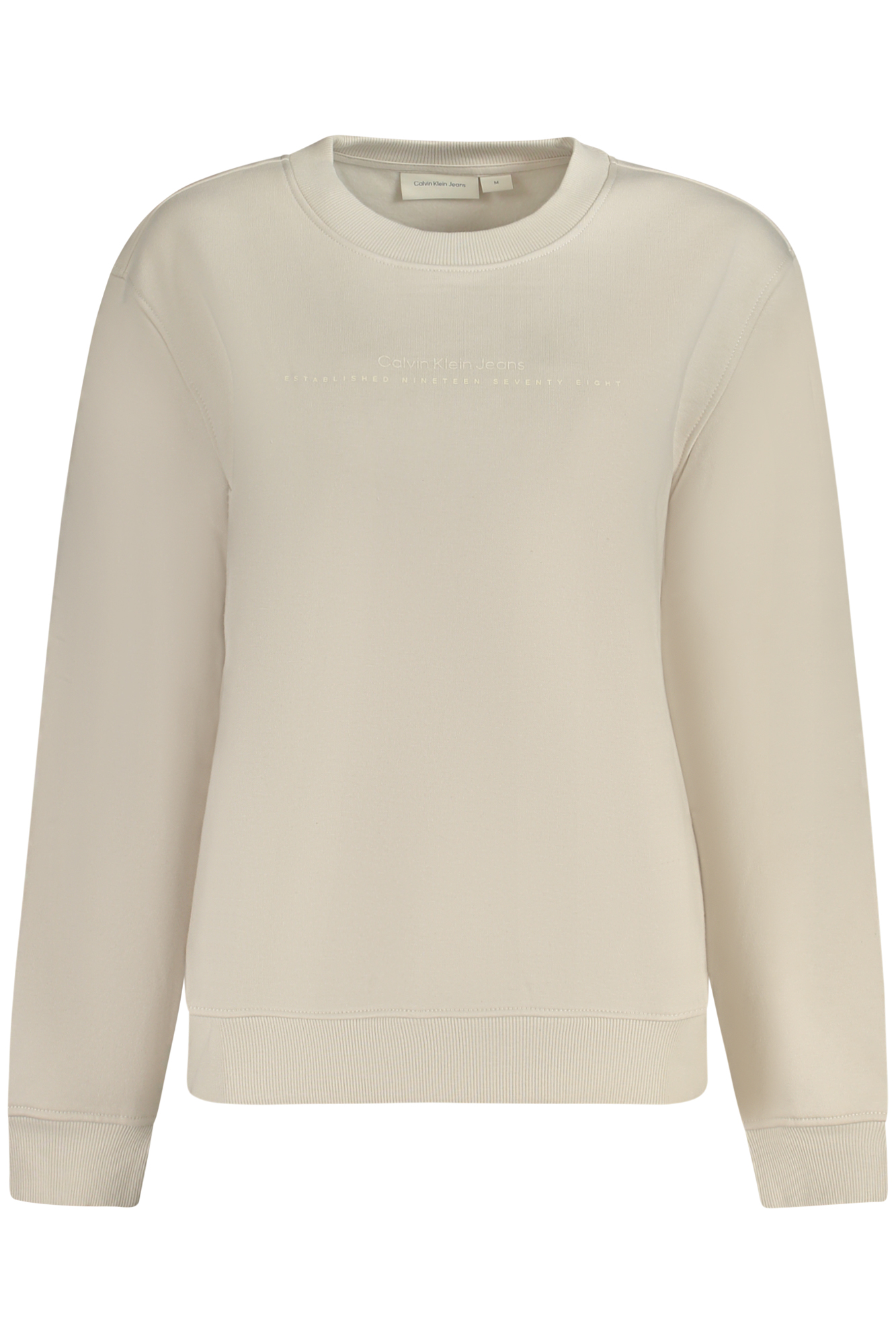 CALVIN KLEIN FELPA SENZA ZIP DONNA BEIGE