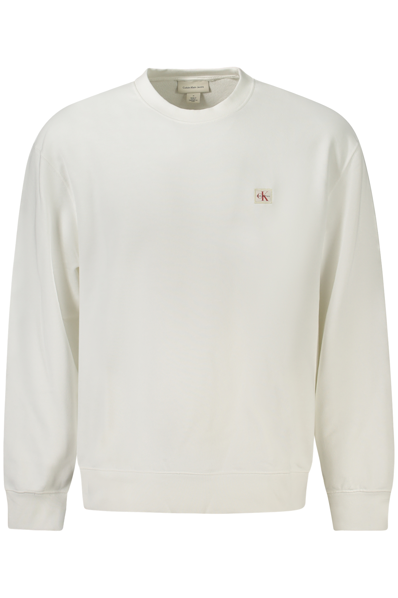 CALVIN KLEIN FELPA SENZA ZIP UOMO BIANCO
