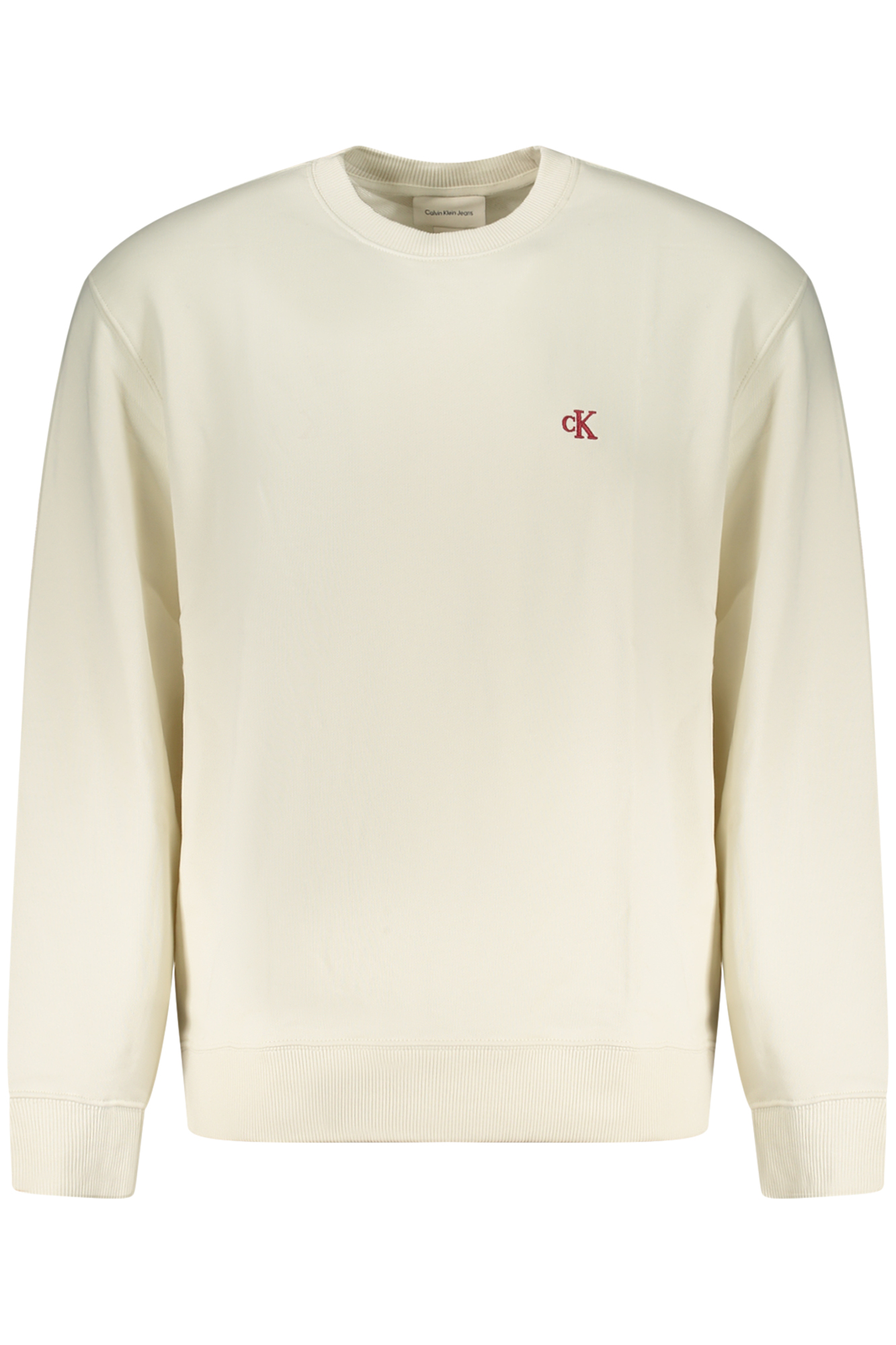 CALVIN KLEIN FELPA SENZA ZIP UOMO BIANCO
