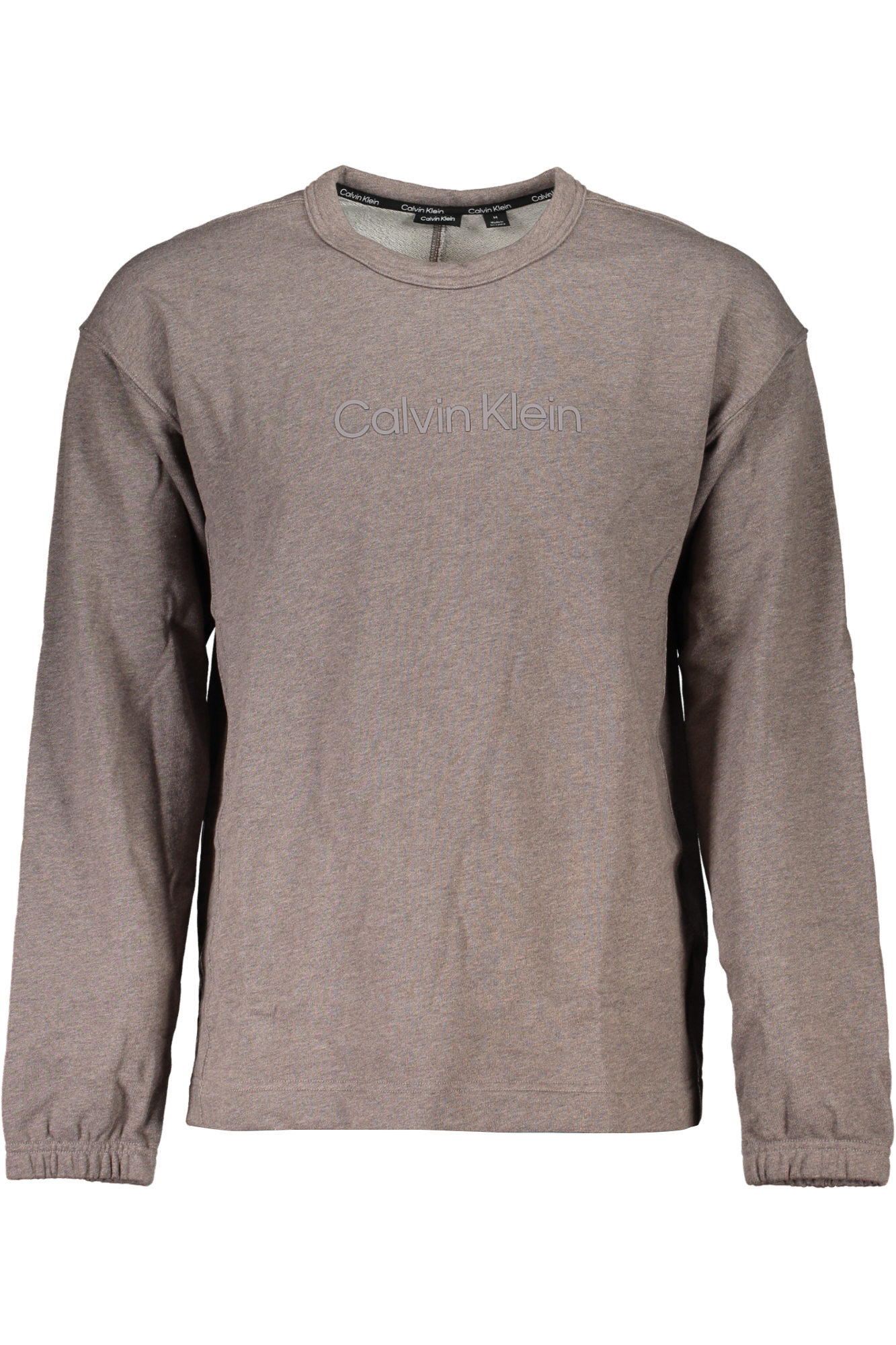 CALVIN KLEIN FELPA SENZA ZIP UOMO MARRONE