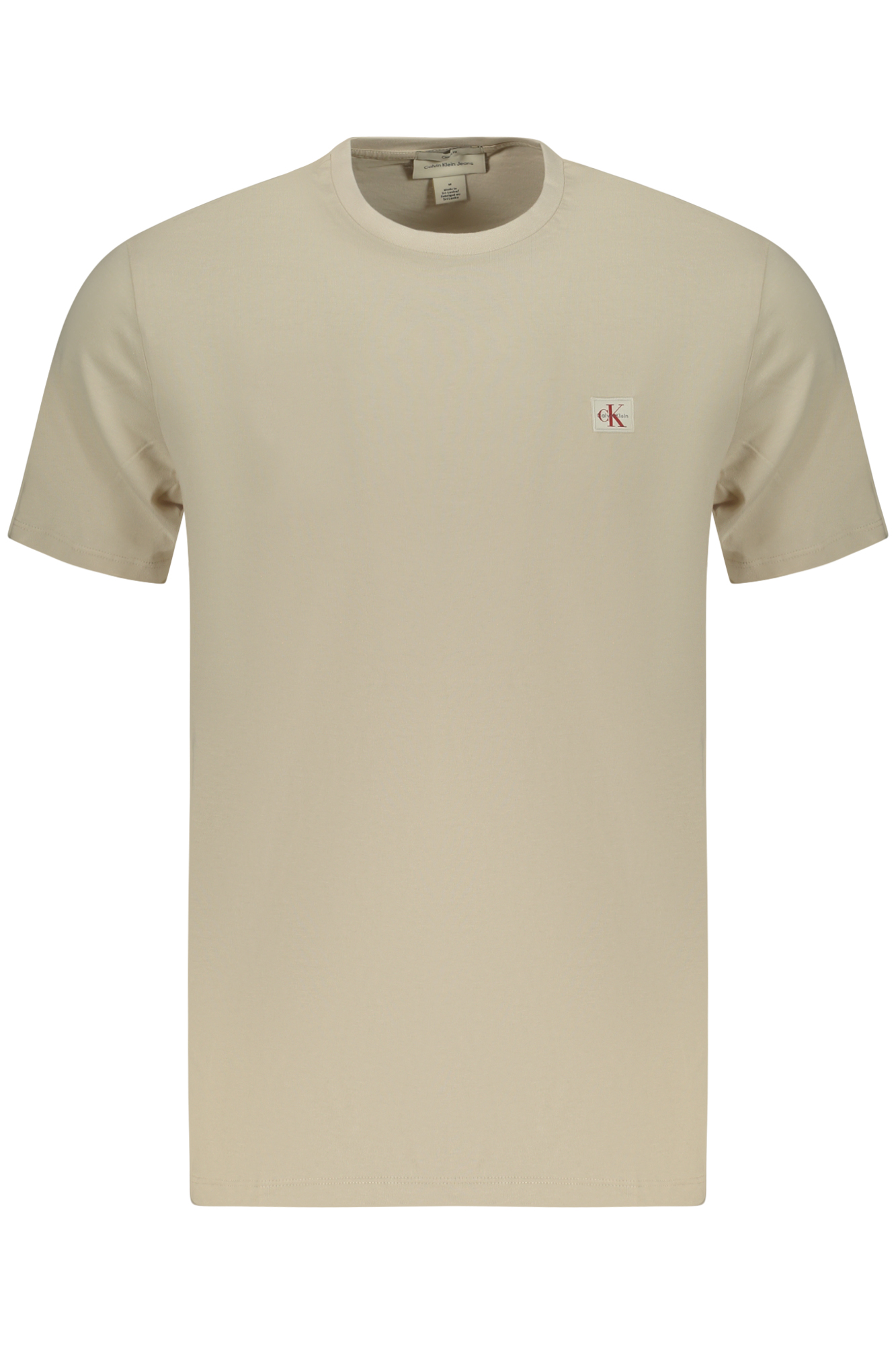 CALVIN KLEIN T-SHIRT MANICHE CORTE UOMO BEIGE