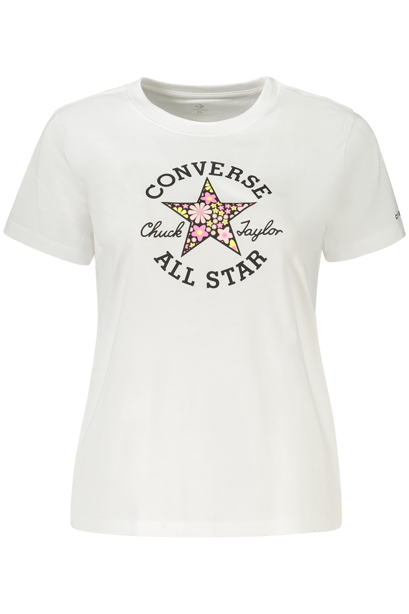 CONVERSE T-SHIRT MANICHE CORTE BAMBINA BIANCO